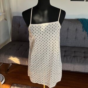 Vitamin A Cream Eyelet Coverup/Dress Size Medium